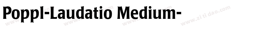 Poppl-Laudatio Medium字体转换